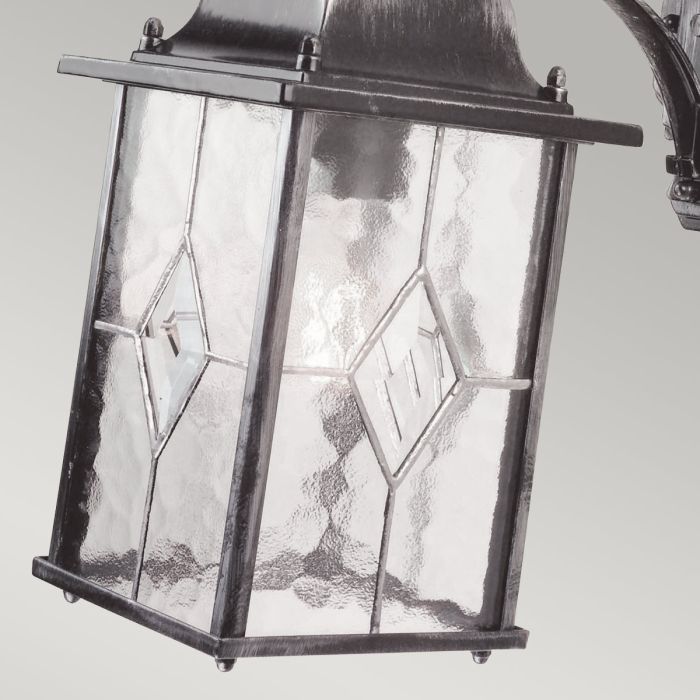 Wexford 1 Light Down Wall Lantern - Black / Silver