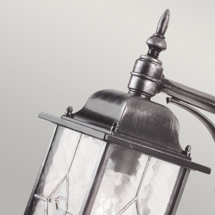 Wexford 1 Light Down Wall Lantern - Black / Silver