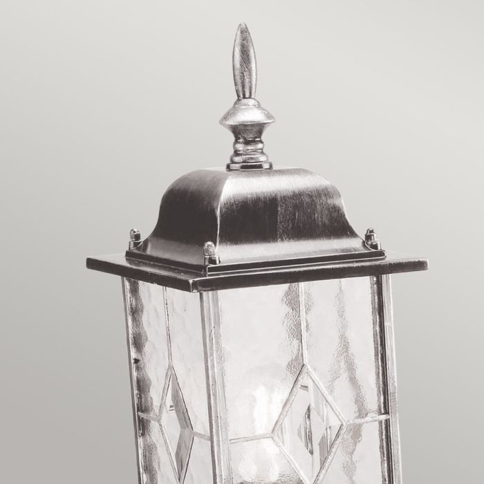 Wexford 1 Light Pedestal Lantern - Black / Silver