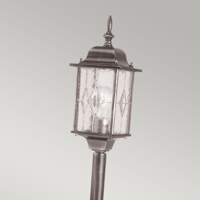 Wexford 1 Light Pillar Lantern - Black / Silver