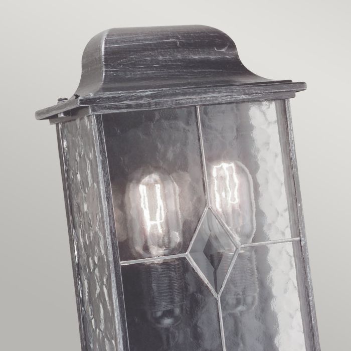 Wexford 2 Light Half Lantern - Black / Silver
