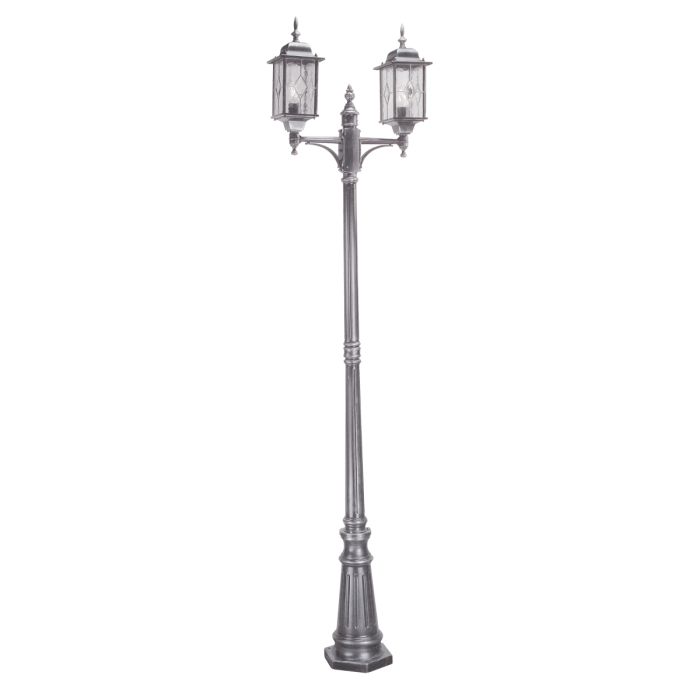 Wexford 2 Light Lamp Post - Black / Silver