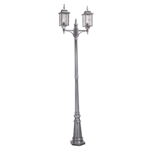Wexford 2 Light Lamp Post - Black / Silver