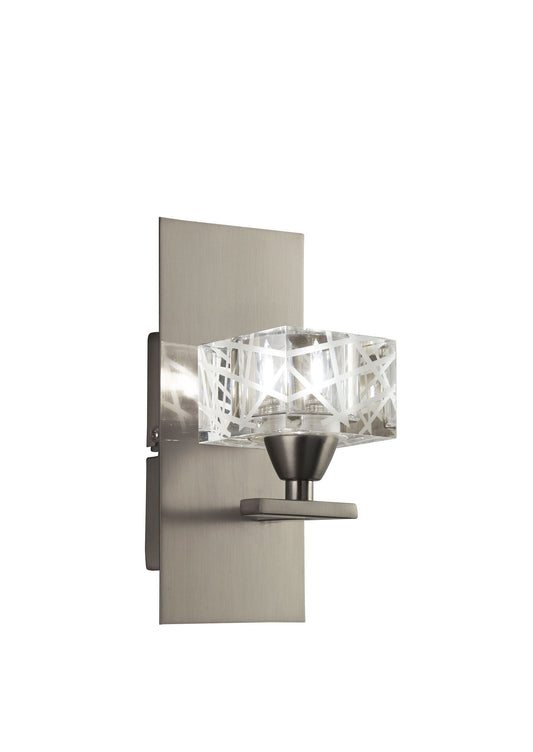 Zen Wall Lamp Switched 1 Light G9, Satin Nickel by Mantra