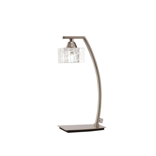 Zen Table Lamp 1 Light G9, Satin Nickel by Mantra