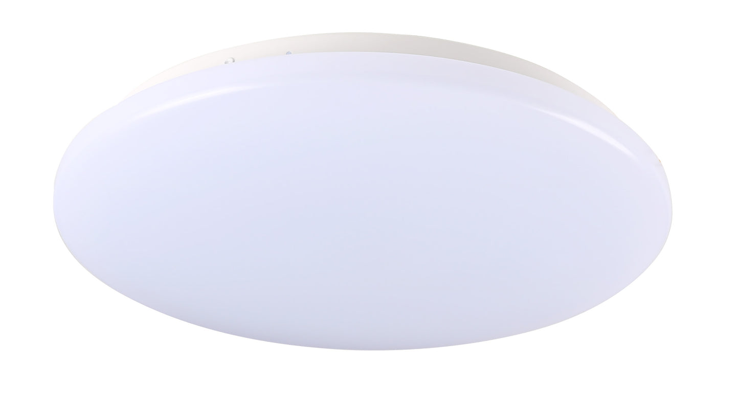 Zero CCT Ceiling 33cm Round, 24W LED, On Board CCT Switch 3000/4000/5000K, 2040lm, White, 3yrs Warranty by Mantra