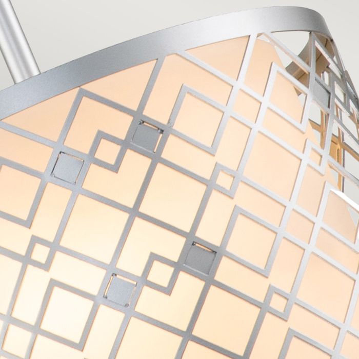 Ziggy 2lt Small Pendant - Lacquered Silver