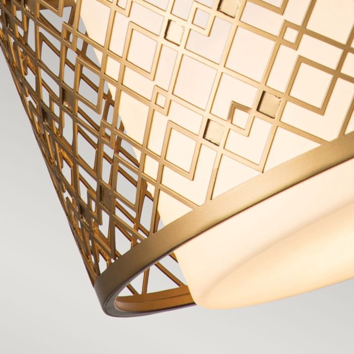 Ziggy 2lt Medium Pendant - Lacquered Gold