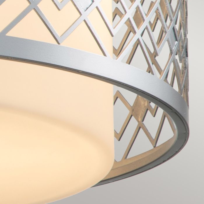 Ziggy 2lt Medium Flush - Lacquered Silver