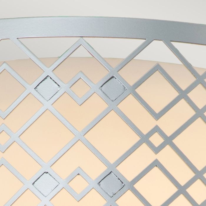 Ziggy 2lt Medium Flush - Lacquered Silver