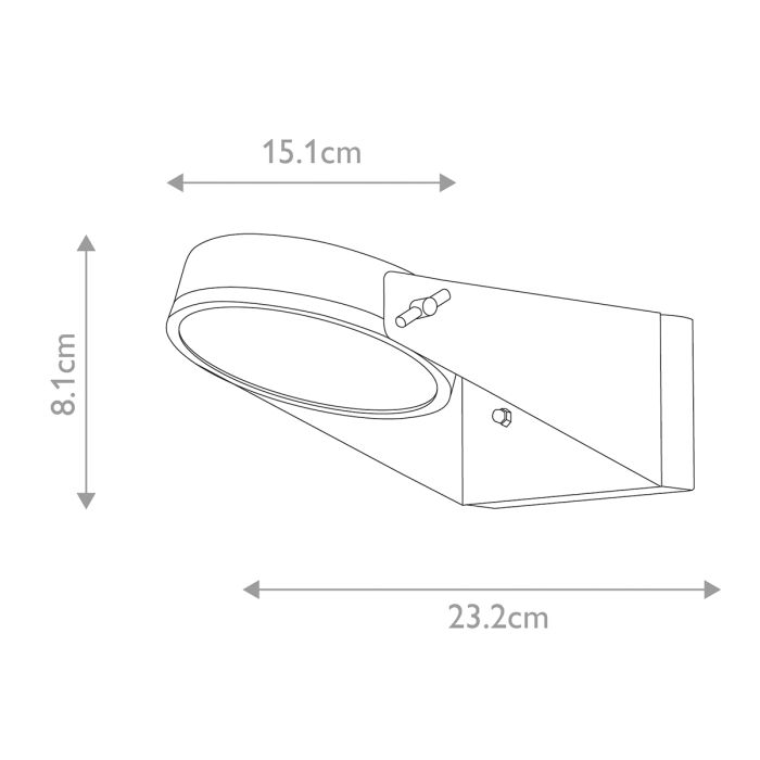 Zola LED Wall Lantern - Grey