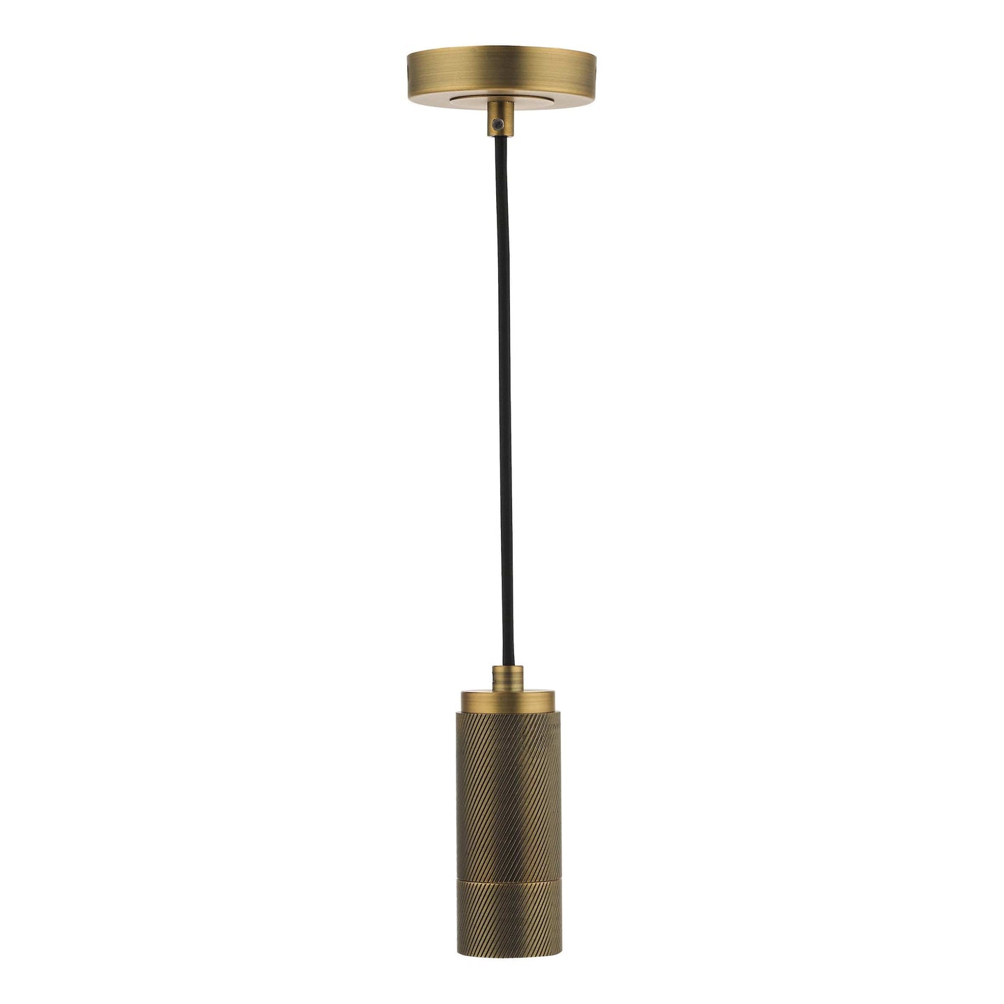 dar lighting 1 Light Knurled Brass E27 Suspension SPK0140