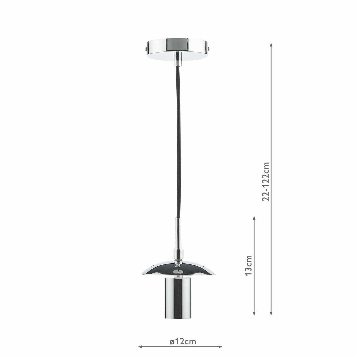 dar lighting 1 Light Polished Chrome E27 Suspension SP71