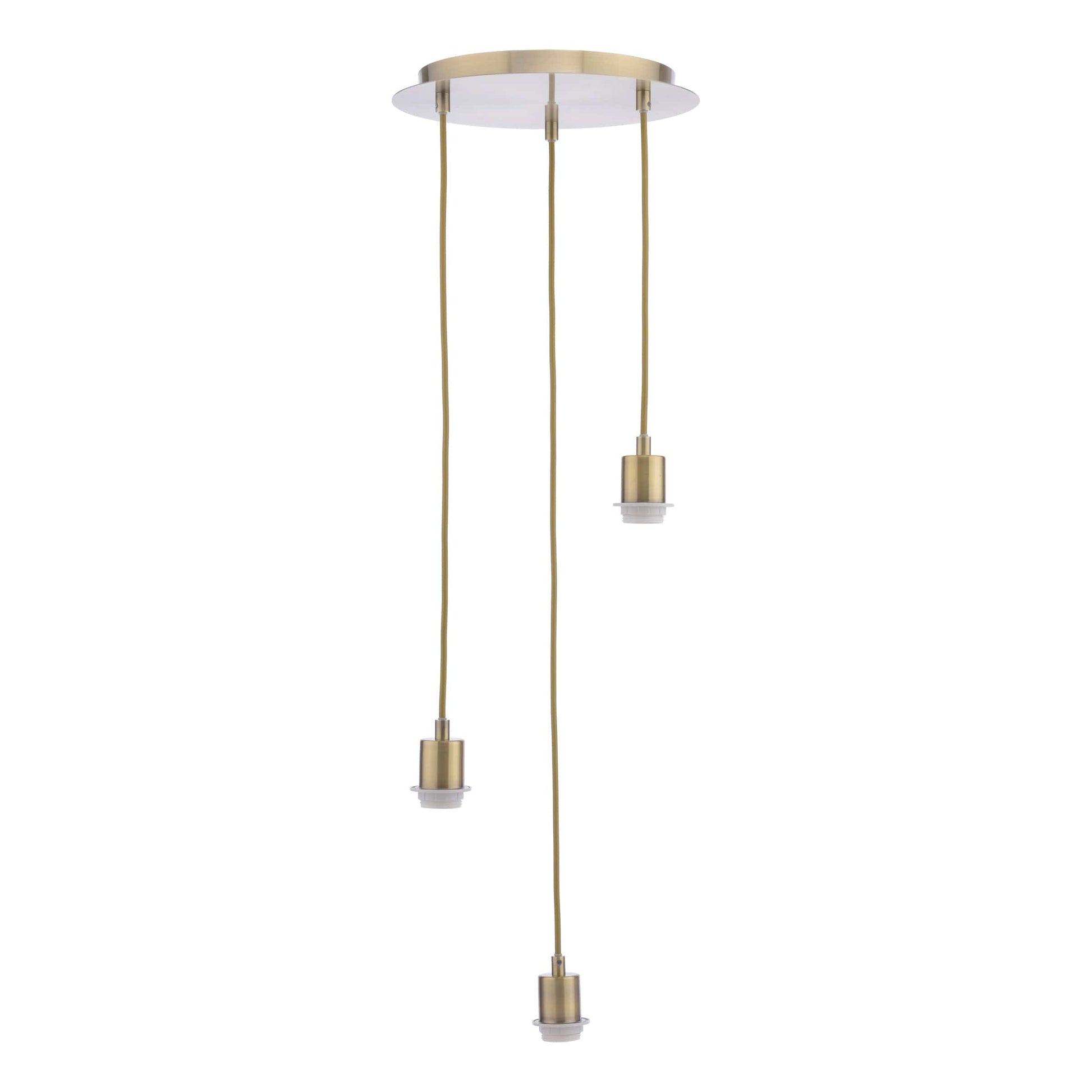 dar lighting 3 Light Antique Brass E27 Suspension Cluster SPC0375