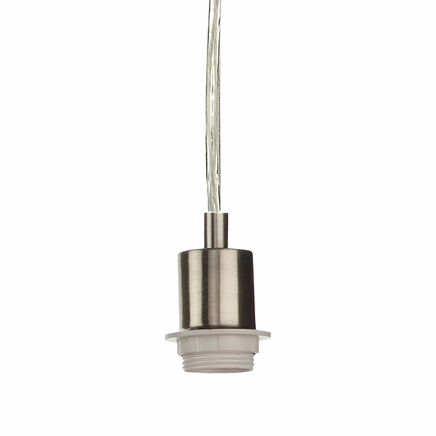 dar lighting 3 Light Satin Chrome E27 Suspension With Clear Cable SP368