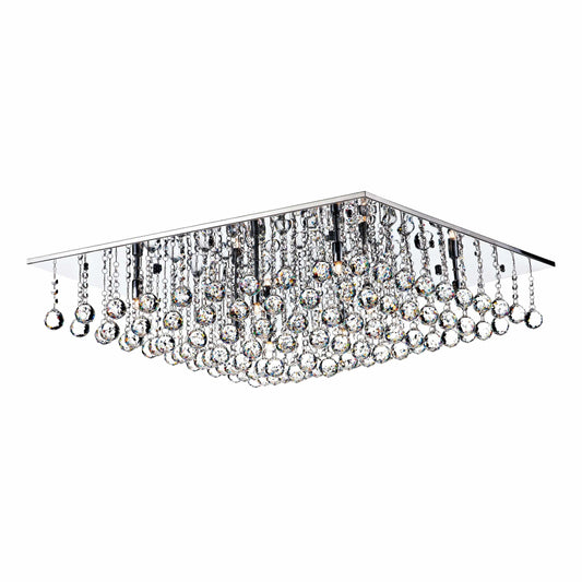 dar lighting Abacus 8 Light Flush Polished Chrome Crystal ABA4750