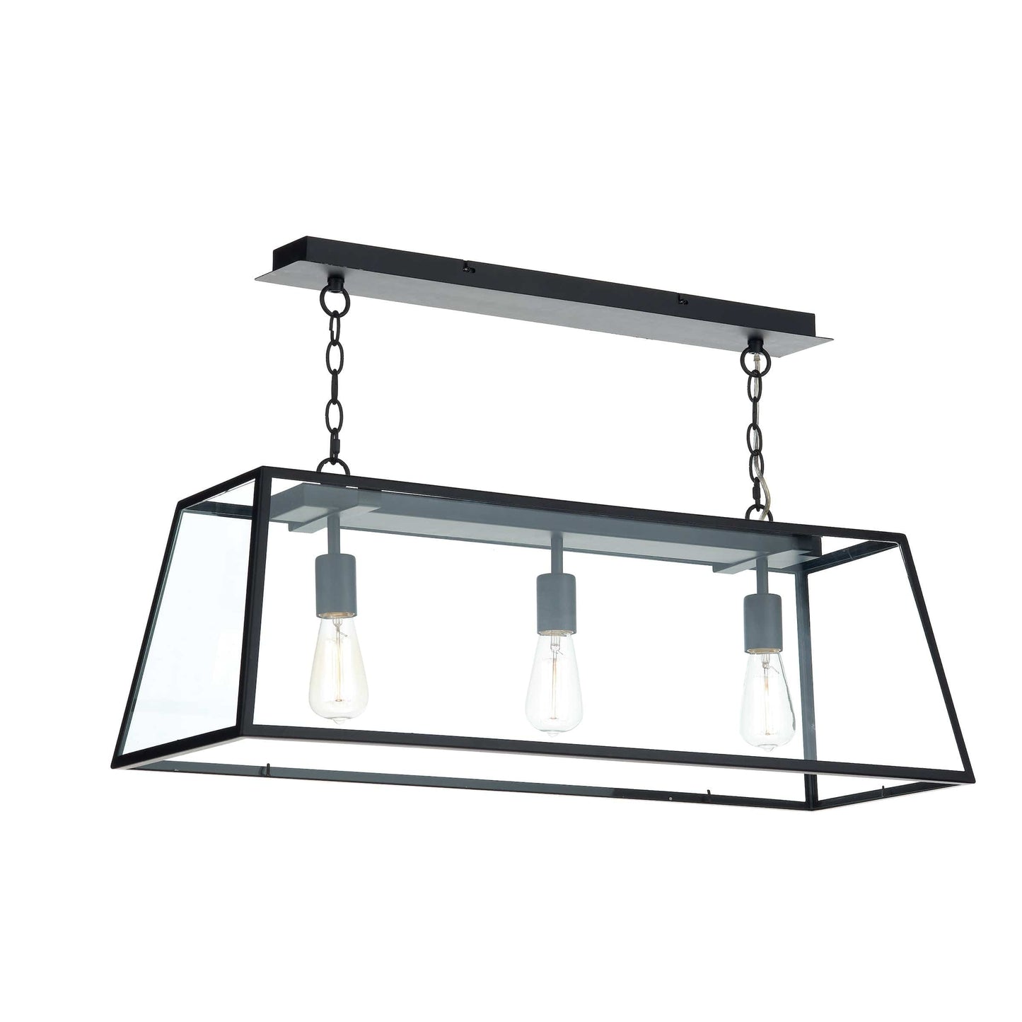 dar lighting Academy 3 Light Pendant Black ACA0322