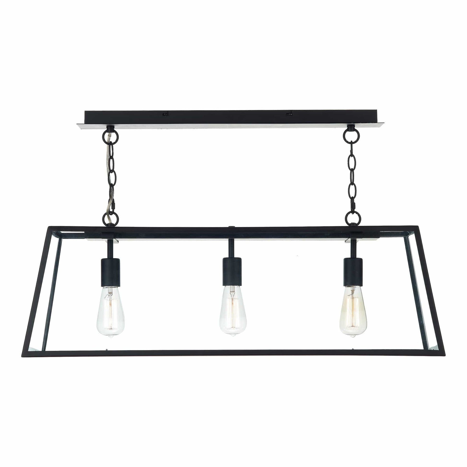 dar lighting Academy 3 Light Pendant Black ACA0322