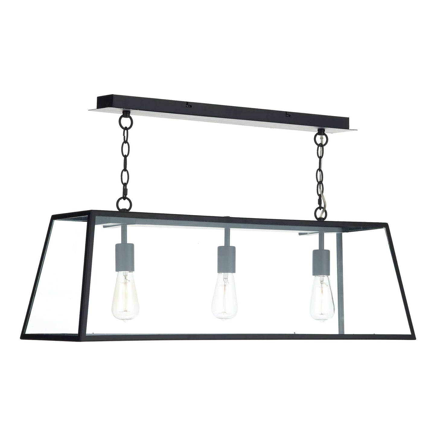 dar lighting Academy 3 Light Pendant Black ACA0322