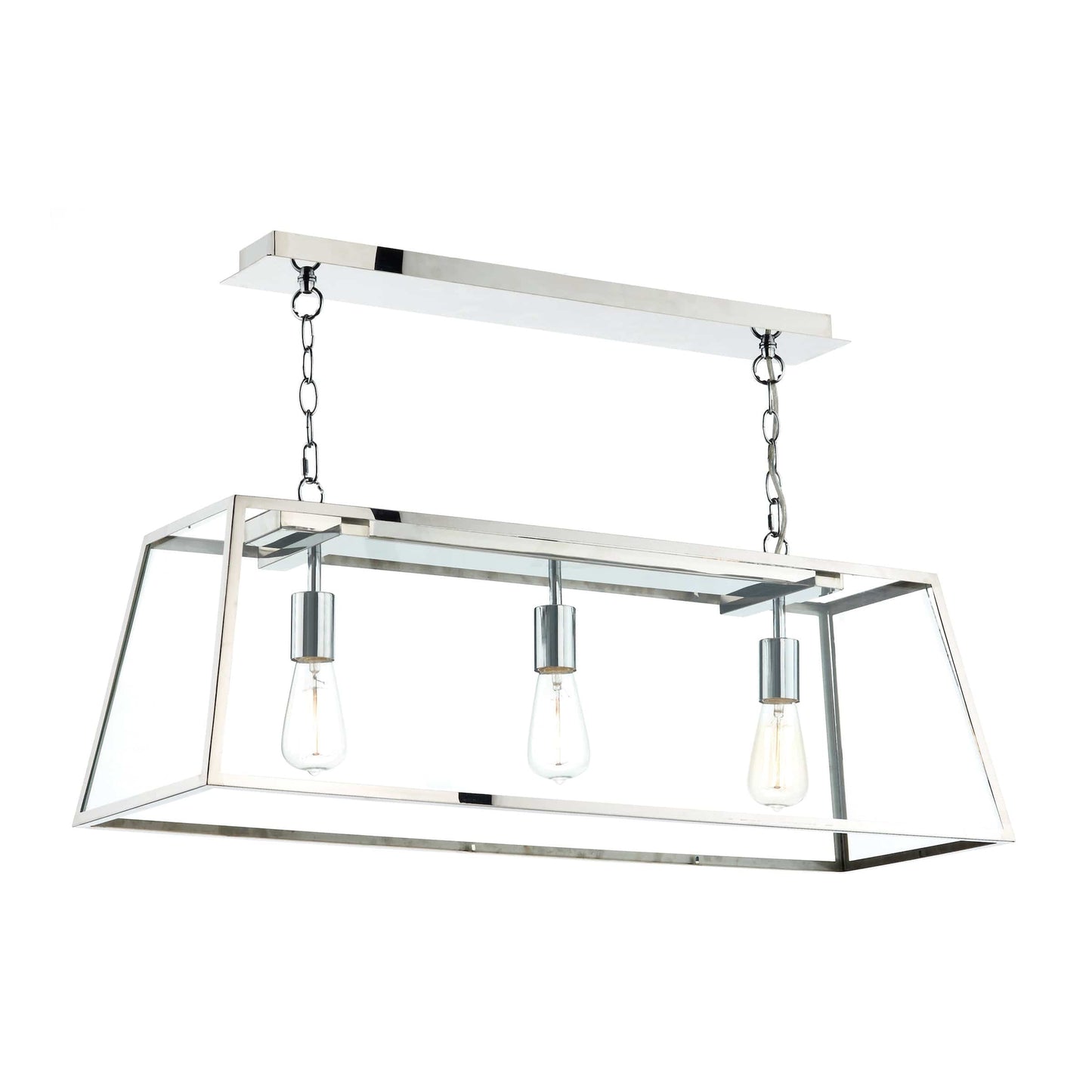 dar lighting Academy 3 Light Pendant Stainless Steel ACA0344