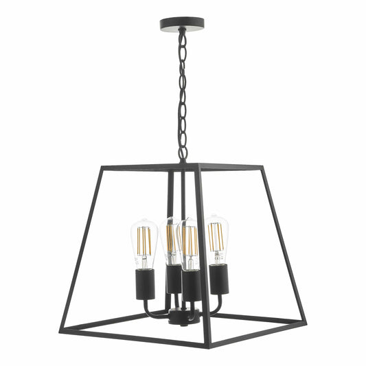 dar lighting Academy 4 Light Lantern Black ACA8622