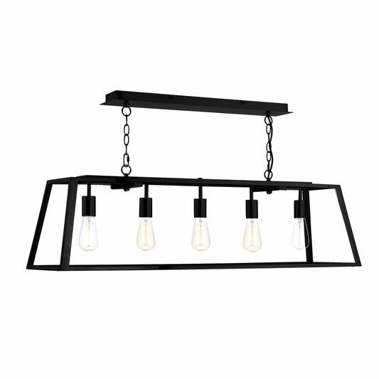 dar lighting Academy 5 Light Pendant Black ACA0522