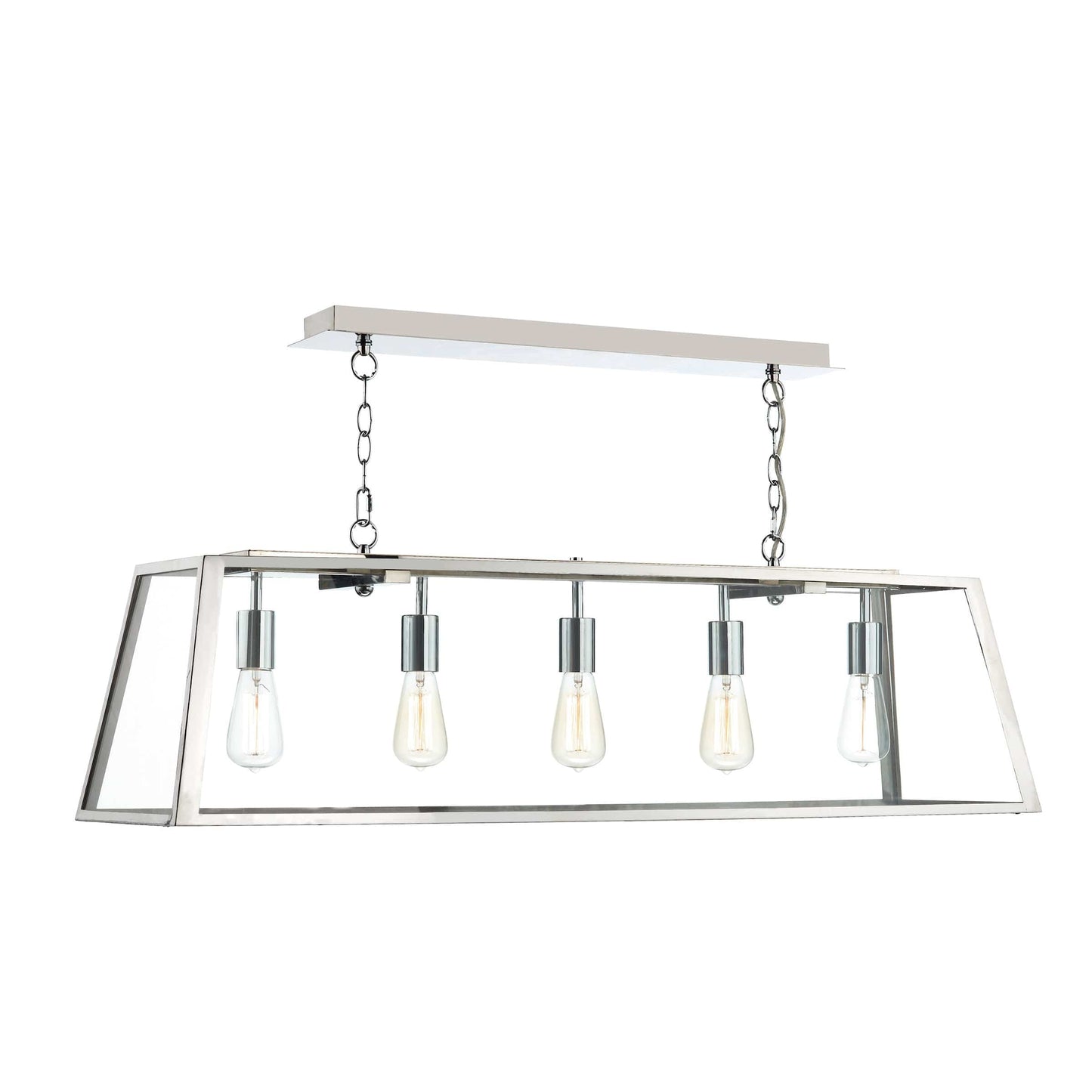 dar lighting Academy 5 Light Pendant Stainless Steel ACA0544