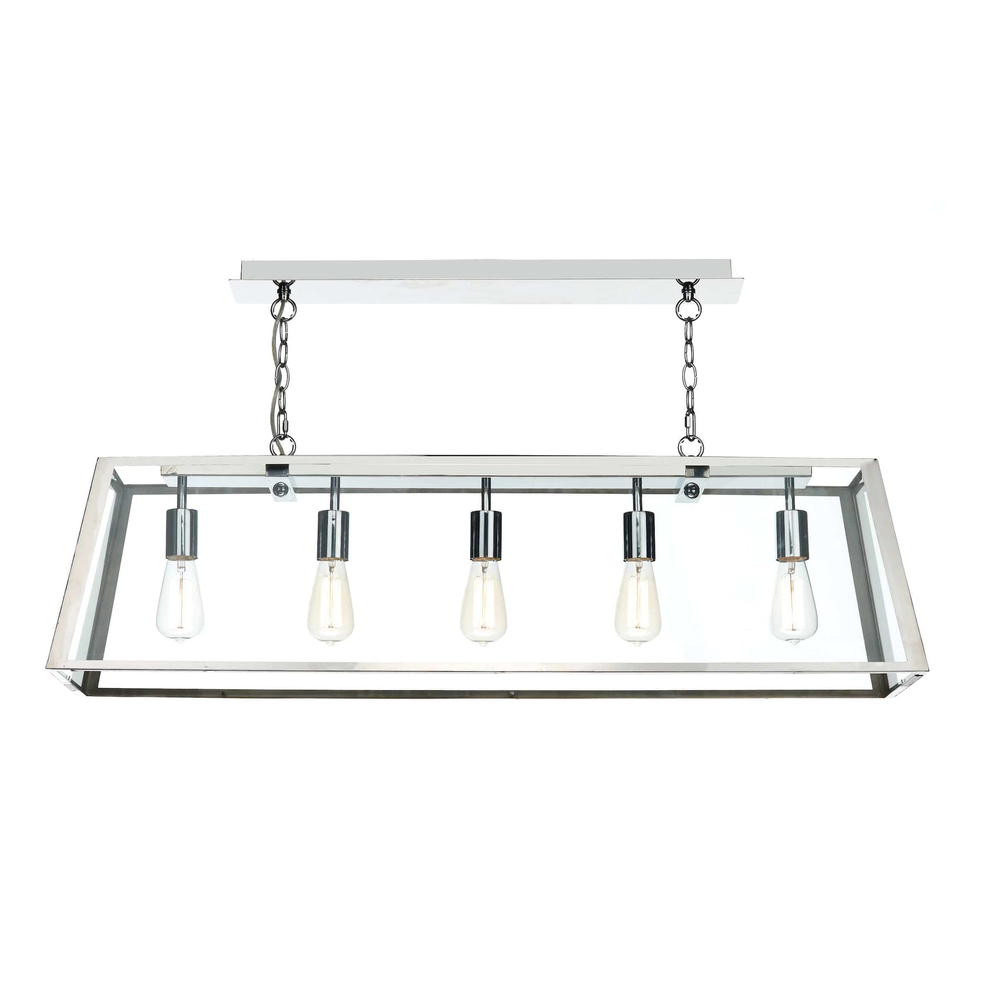 dar lighting Academy 5 Light Pendant Stainless Steel ACA0544