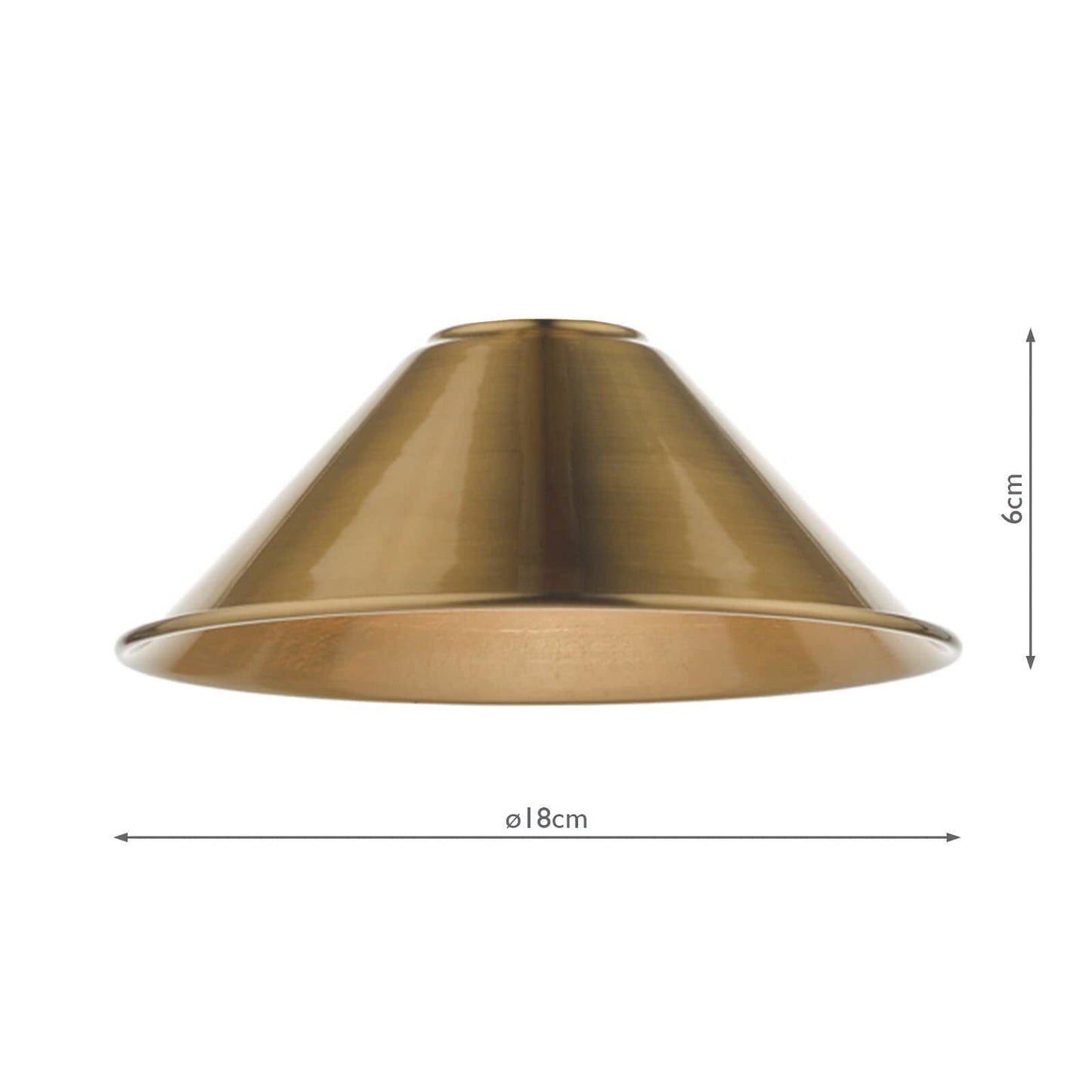 dar lighting Accessories Easy Fit Aged Brass Metal Shade 18cm ACC861