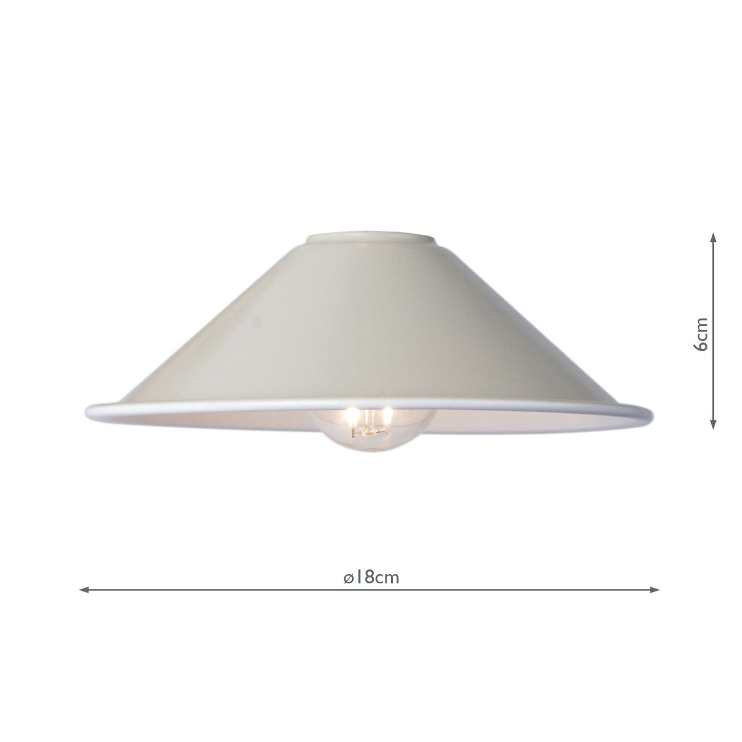 dar lighting Accessories Easy Fit Metal Shade Matt Cashmere/Taupe 18Cm ACC866