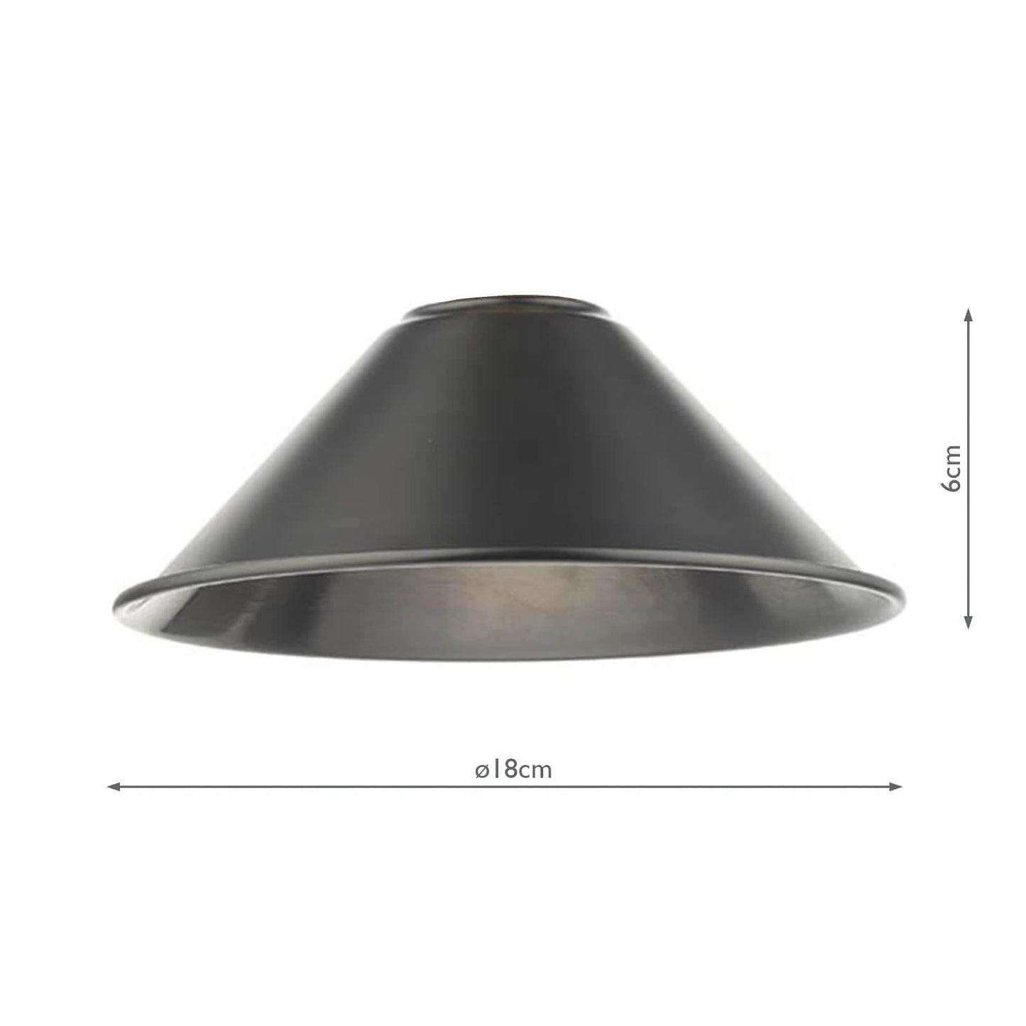 dar lighting Accessories Easy Fit Pewter Metal Shade 18cm ACC862