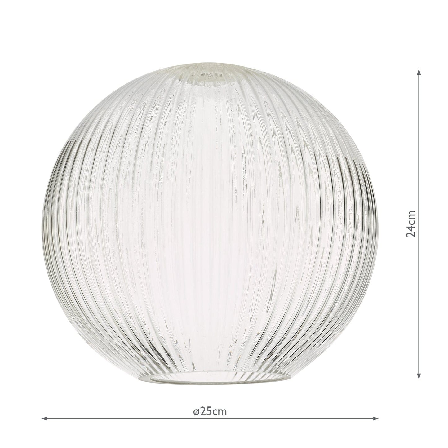 dar lighting Accessories Easy Fit Ribbed Round Glass Shade ACC870