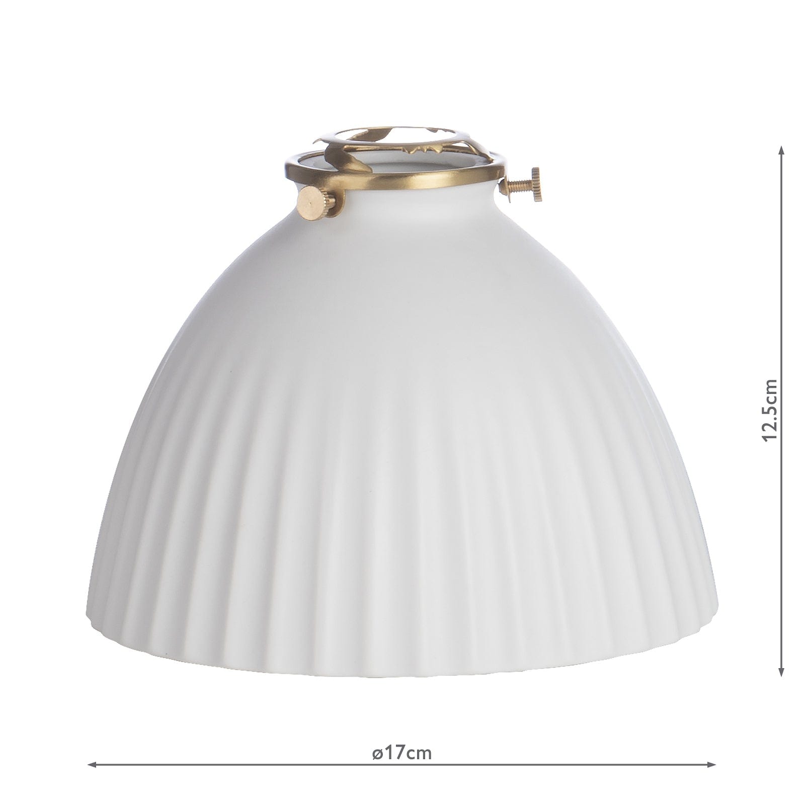 dar lighting Accessories Easy Fit White Domed Ceramic Shade 17cm ACC879