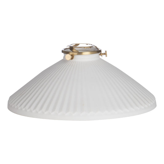 dar lighting Accessories Easy Fit White Shallow Ceramic Shade 23cm ACC880