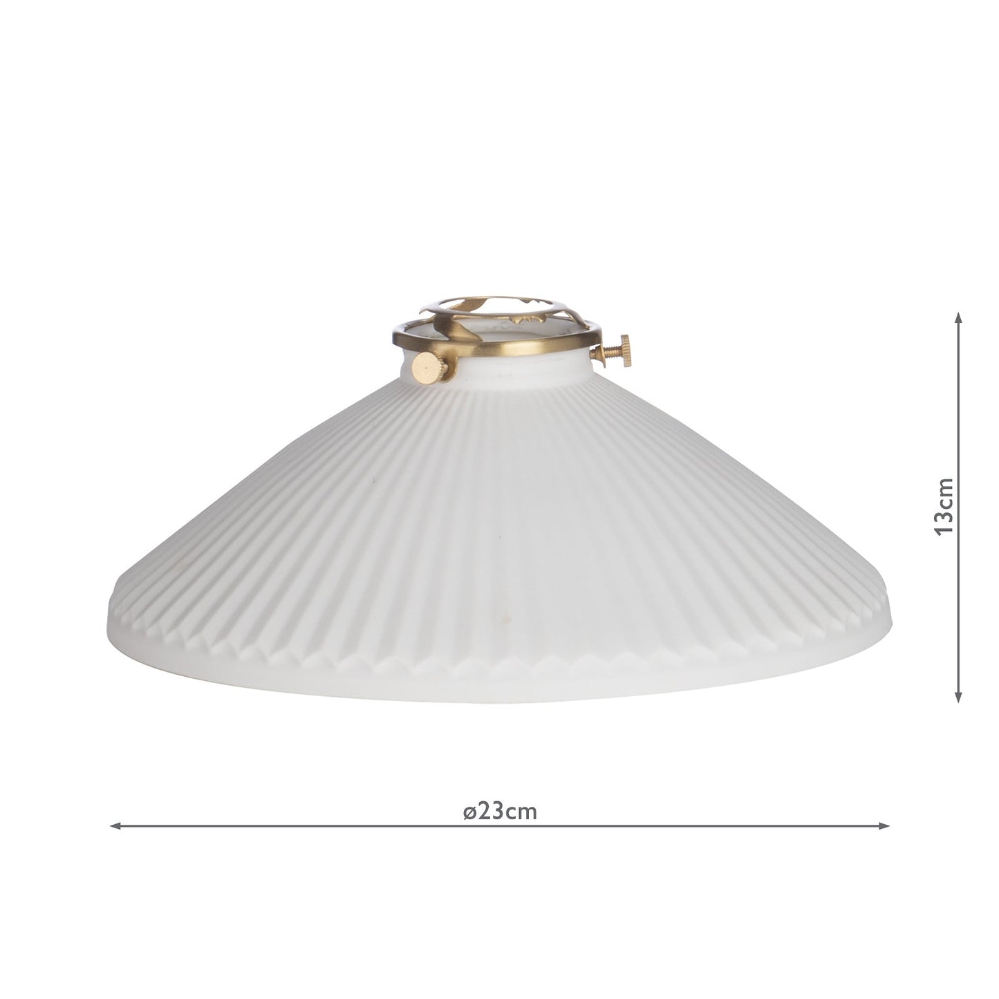 dar lighting Accessories Easy Fit White Shallow Ceramic Shade 23cm ACC880