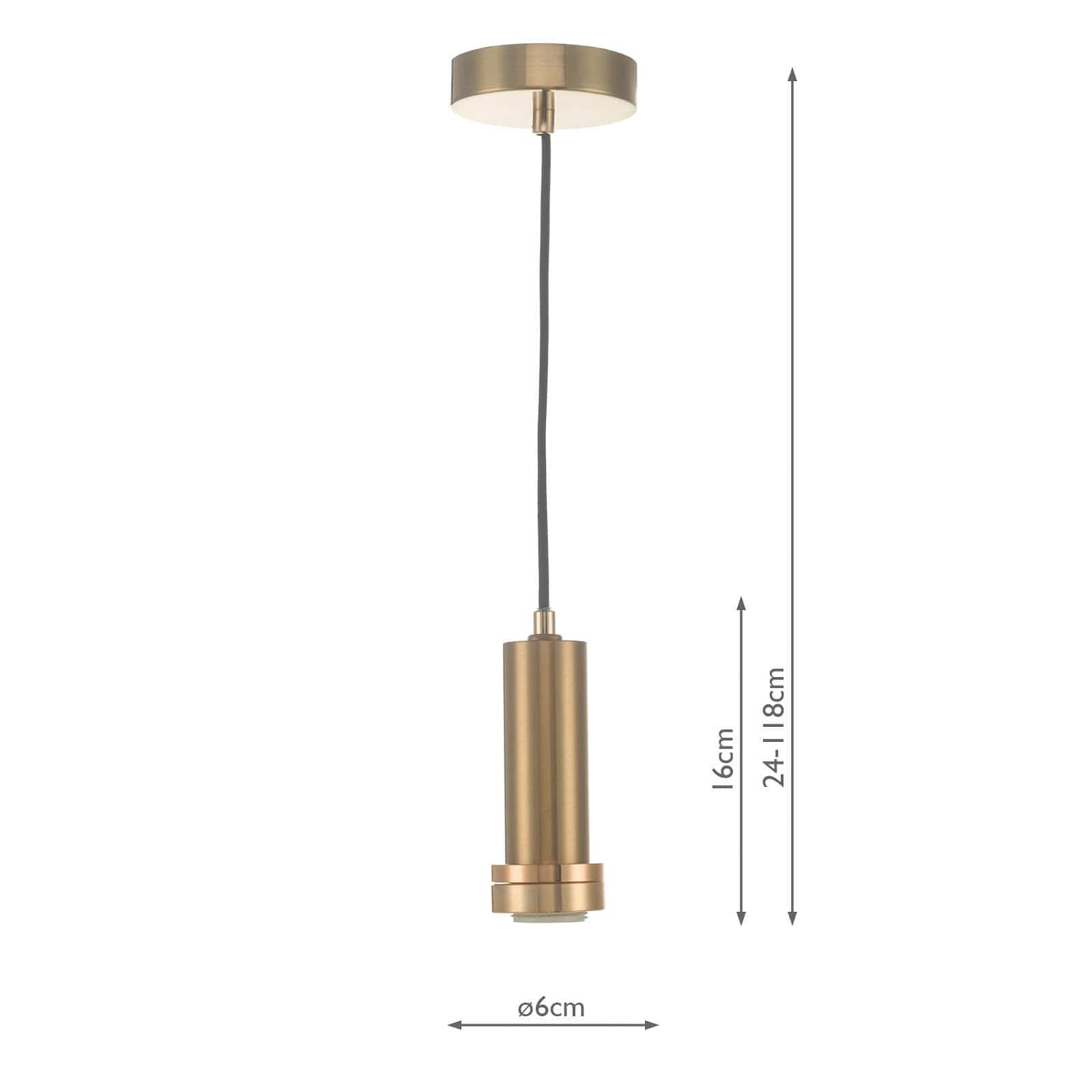 dar lighting Accessory 1 Light Suspension Bronze SP6563