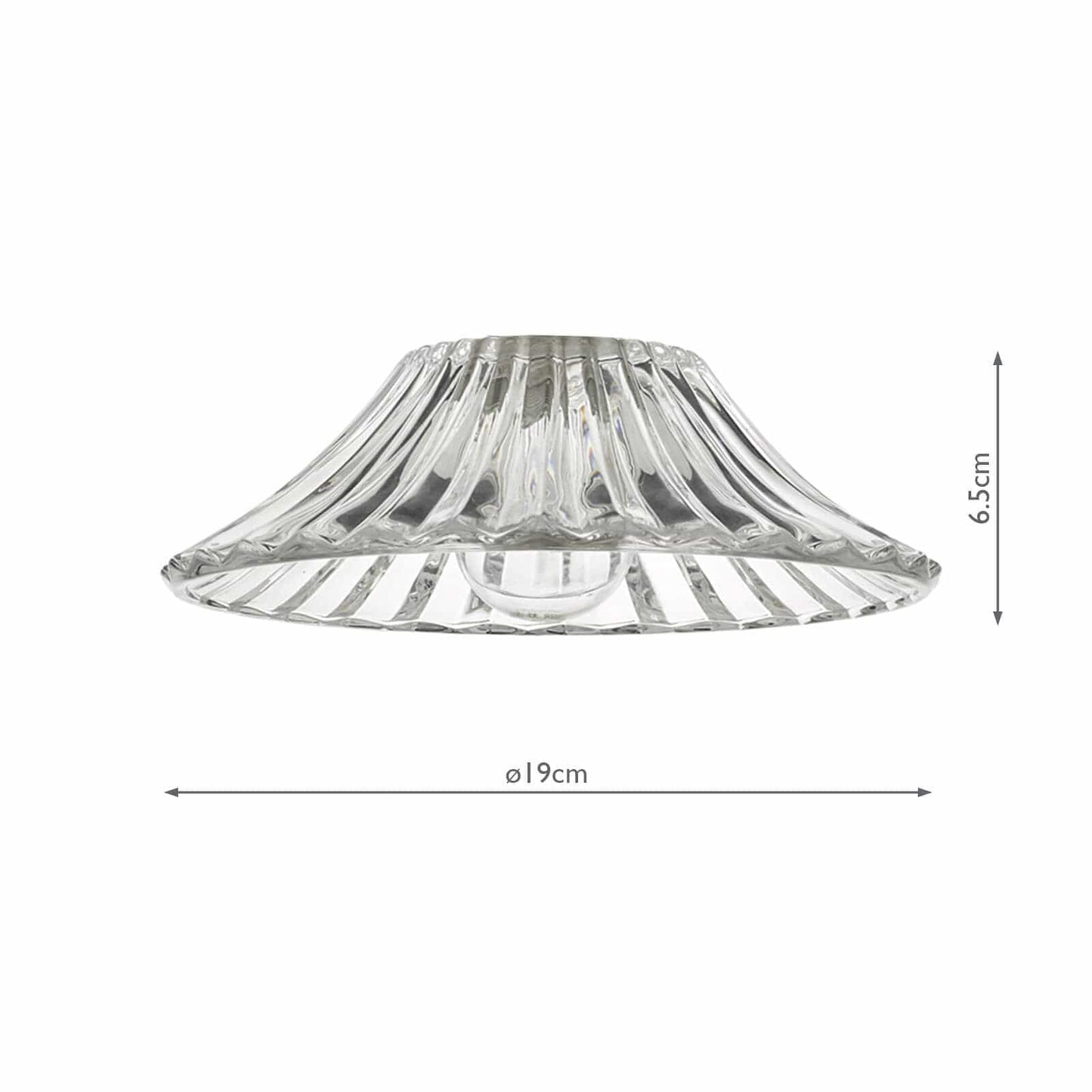 dar lighting Accessory Easy Fit Clear Flared Glass Shade ACC864