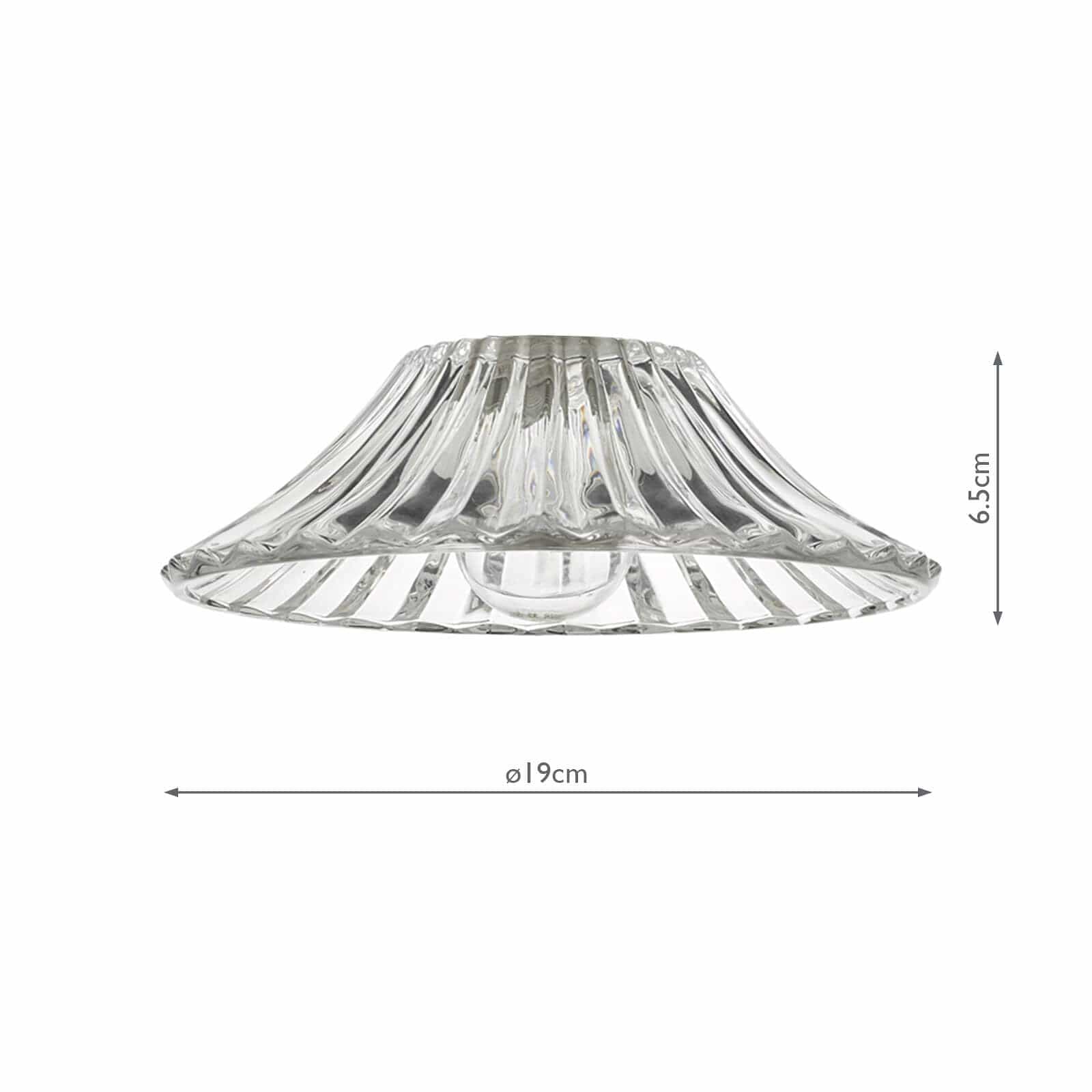 dar lighting Accessory Easy Fit Clear Flared Glass Shade ACC864