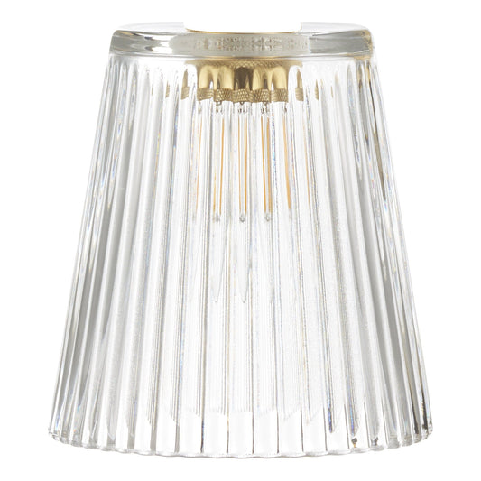 dar lighting Accessory Easy Fit Clear Ribbed Glass Shade ACC865