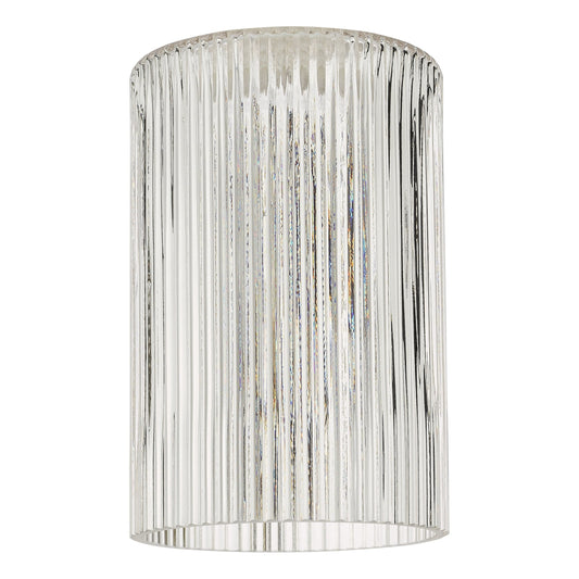 dar lighting Accessory Easy Fit Cylinder Ribbed Glass Shade ACC869