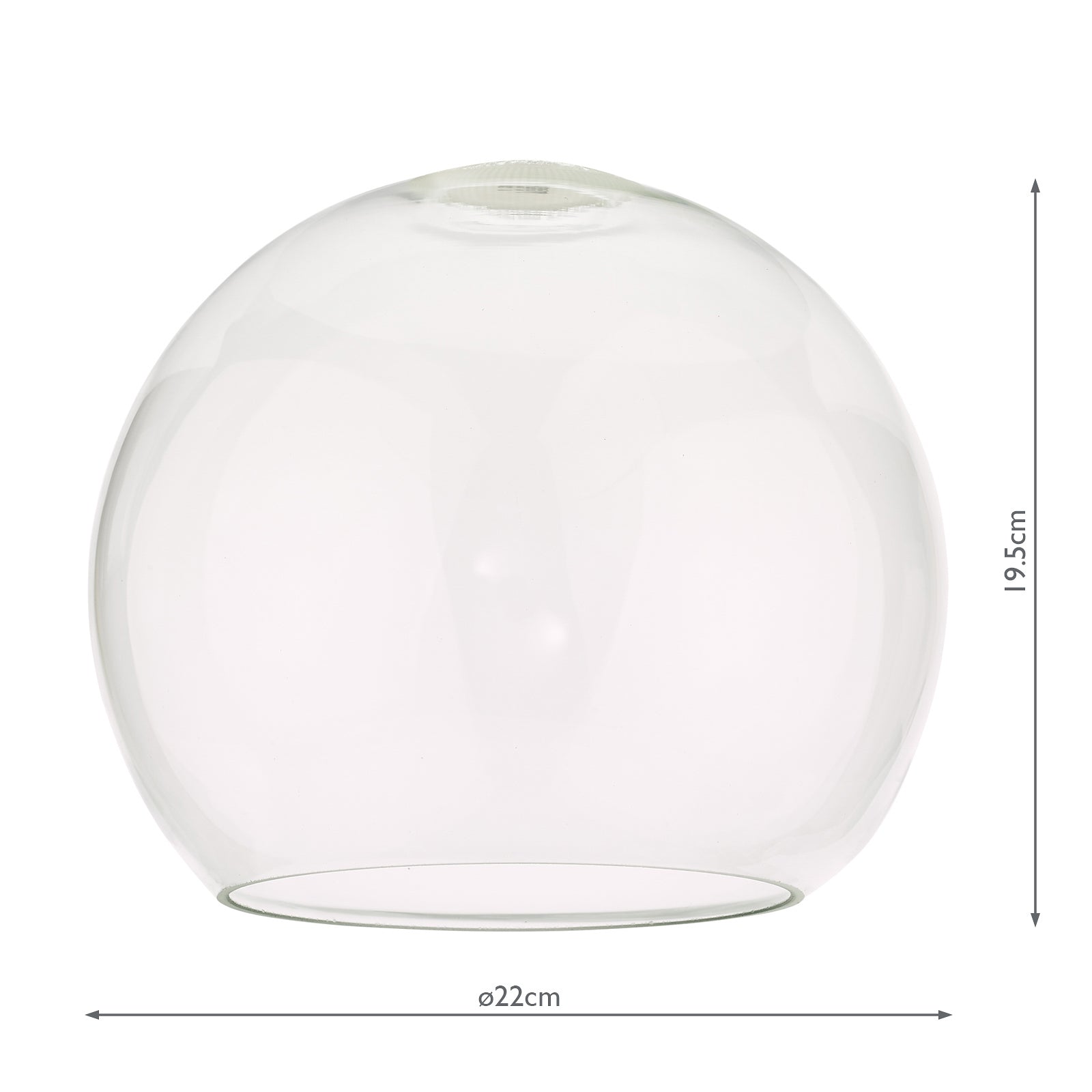 dar lighting Accessory Easy Fit Open Round Glass Shade ACC871