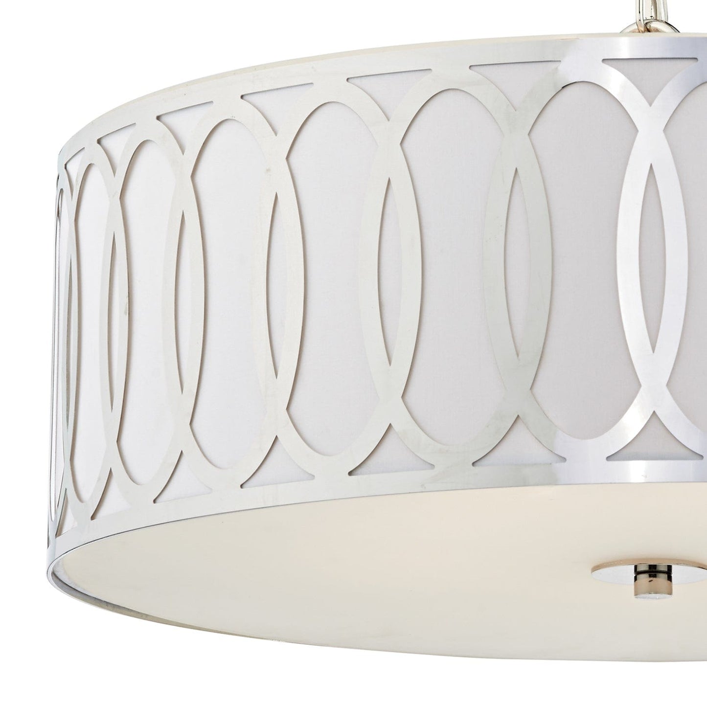 dar lighting Acura 5 Light Pendant Polished Chrome White ACU0550