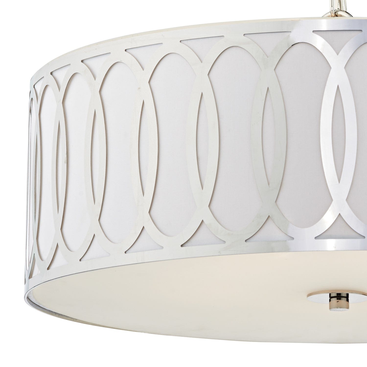 dar lighting Acura 5 Light Pendant Polished Chrome White ACU0550