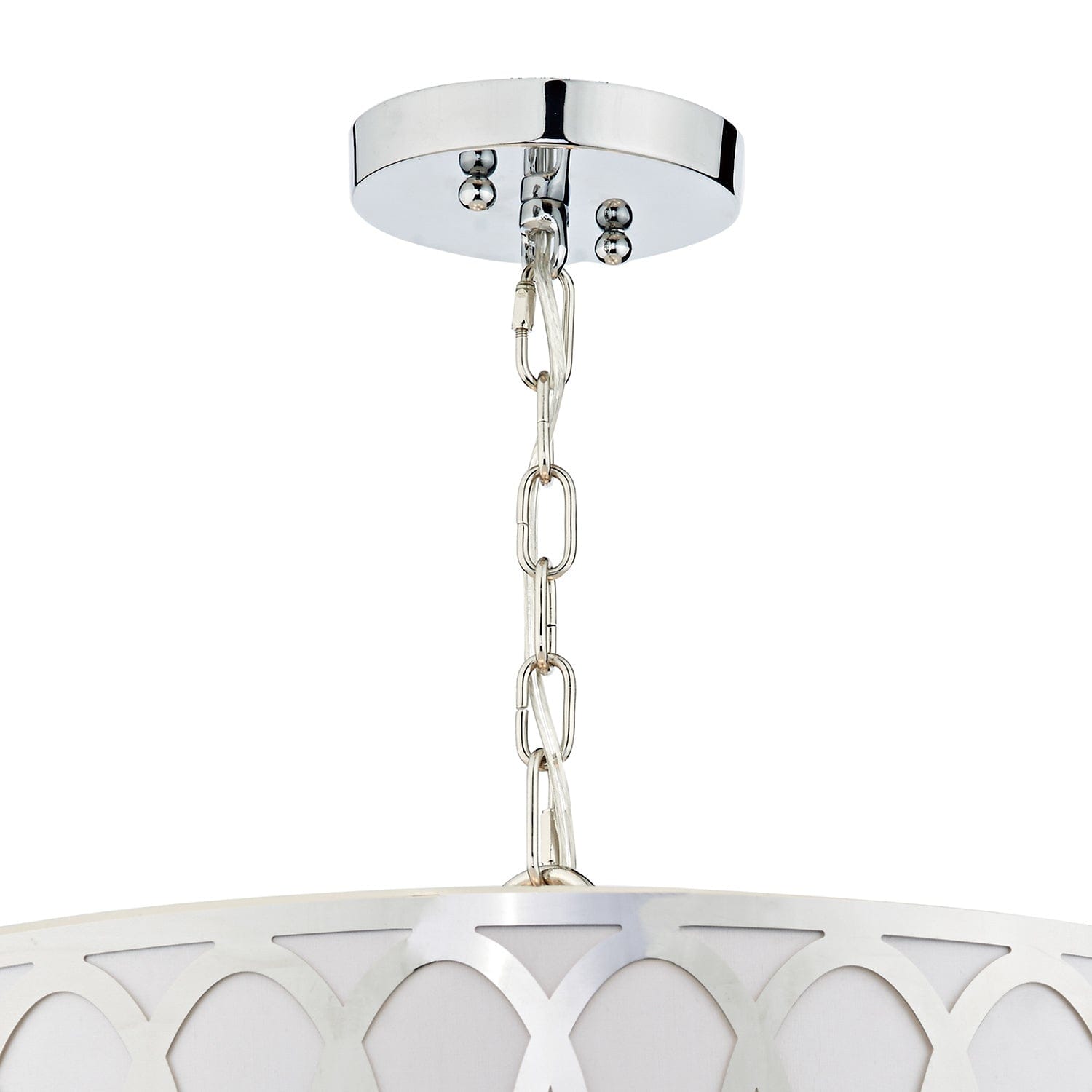 dar lighting Acura 5 Light Pendant Polished Chrome White ACU0550