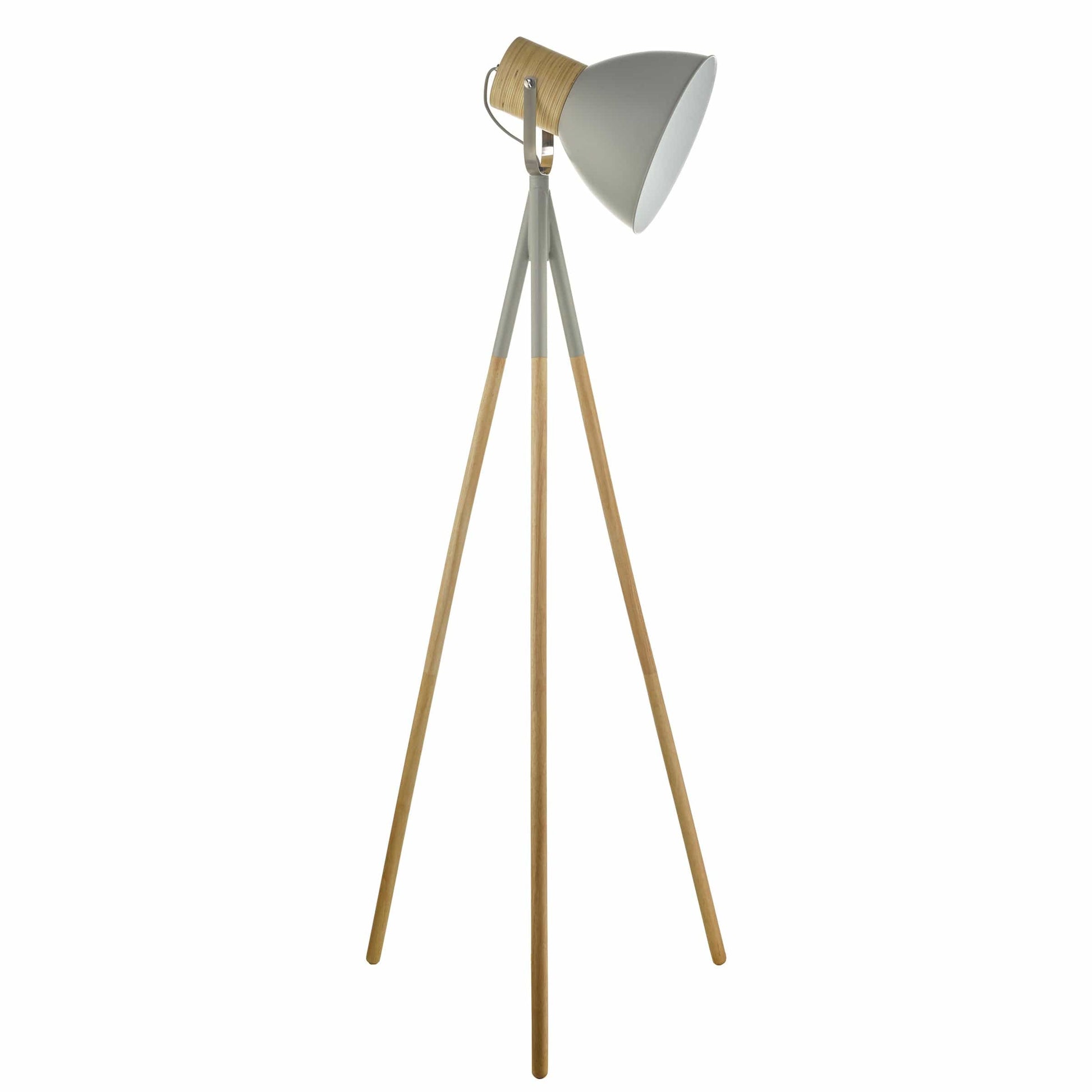 dar lighting Adna Floor Lamp Grey & Natural Wood ADN4939