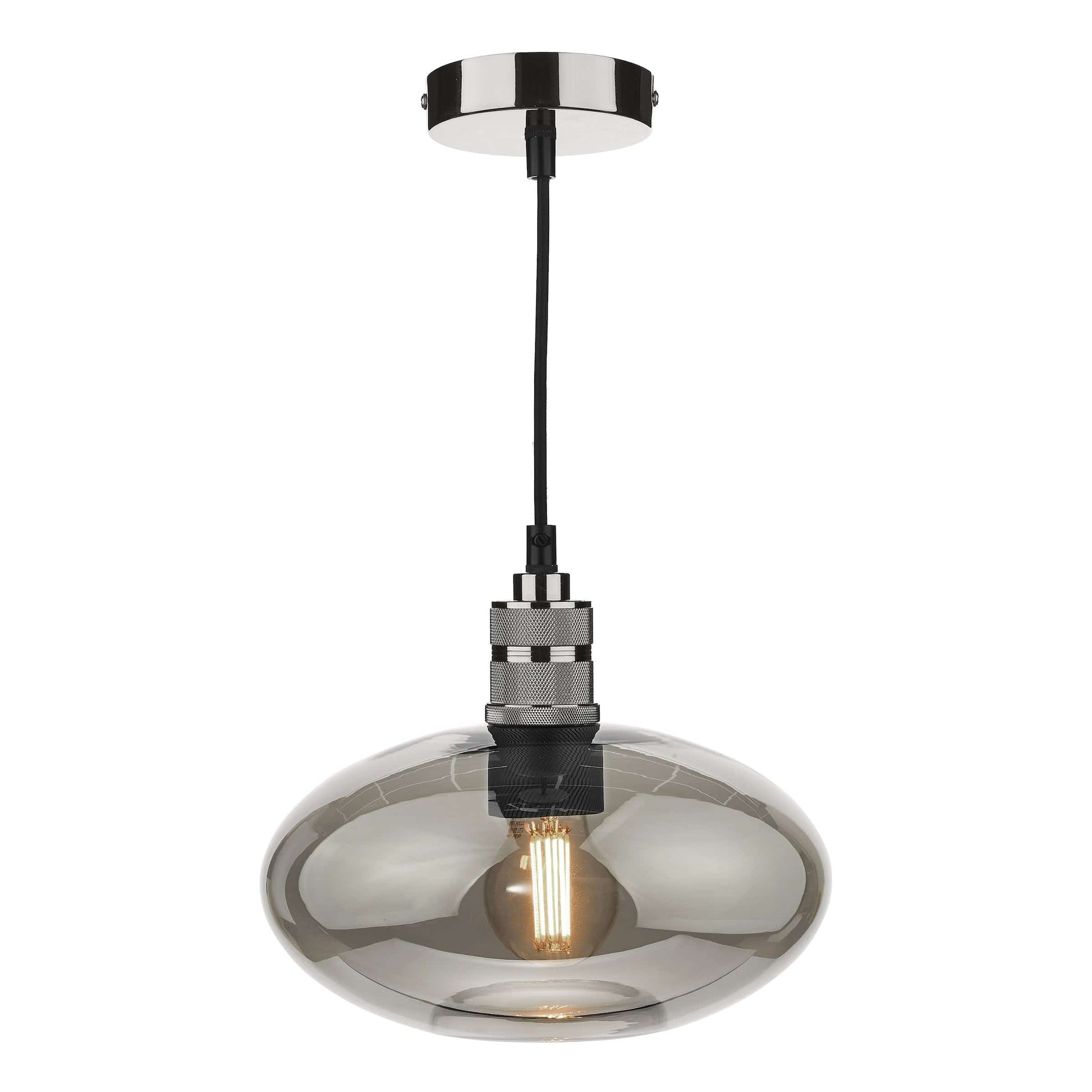 dar lighting Aiden Easy Fit Pendant Smoked Glass (A) AID6510A