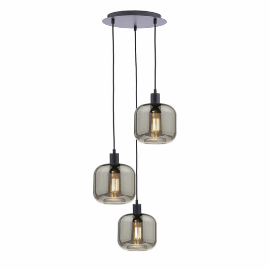 dar lighting Aiden Easy Fit Pendant Smoked Glass (B) AID6510B