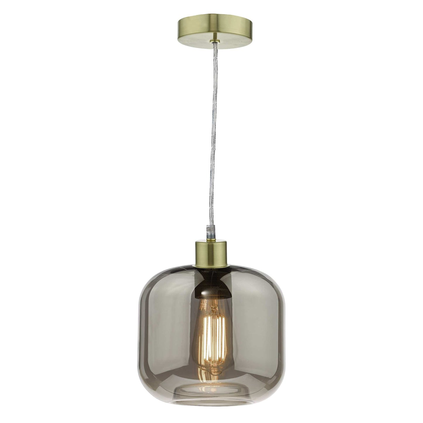 dar lighting Aiden Easy Fit Pendant Smoked Glass (B) AID6510B