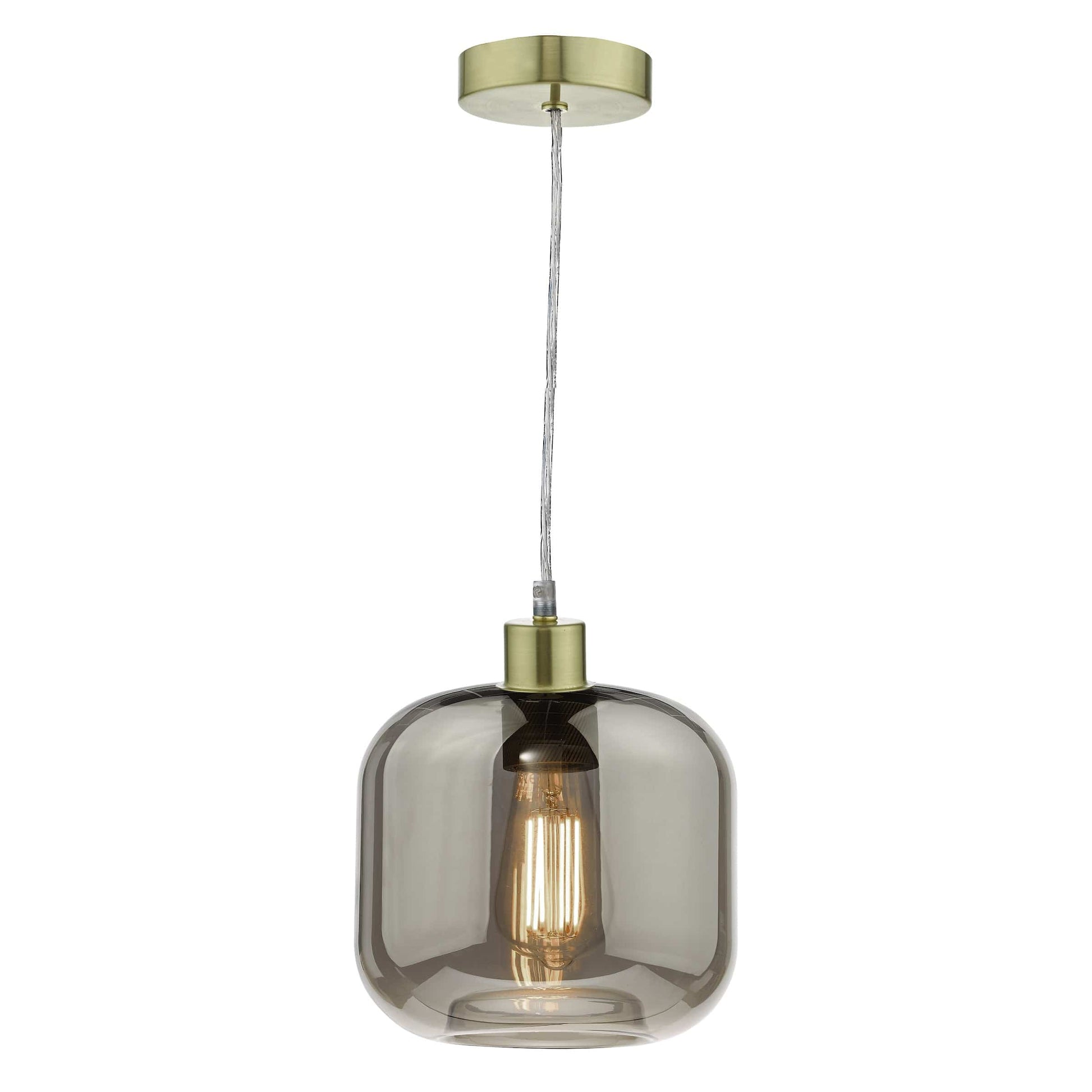 dar lighting Aiden Easy Fit Pendant Smoked Glass (B) AID6510B