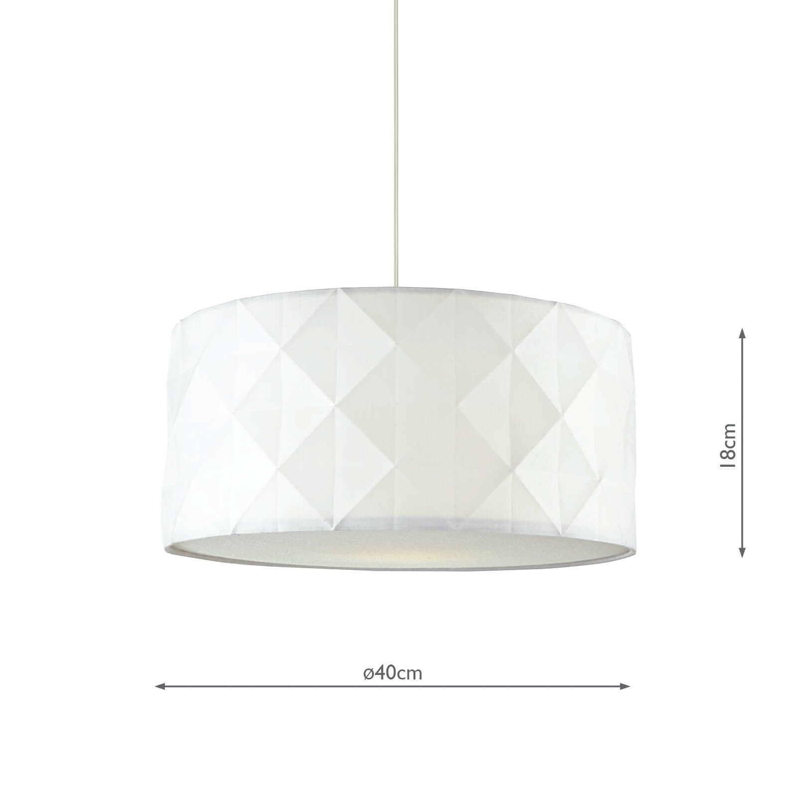 dar lighting Aisha Faceted Easy Fit Shade White AIS652